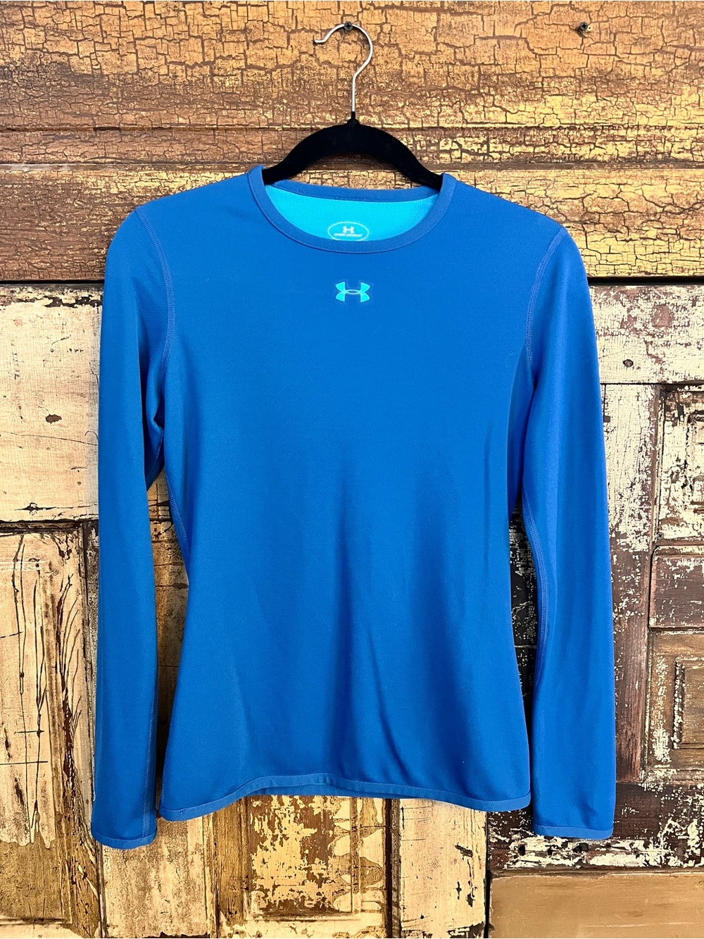 Under Armour HeatGear Reversible Long Sleeve Top | Blue Compression Shirt